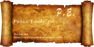 Pelcz Edvárd névjegykártya